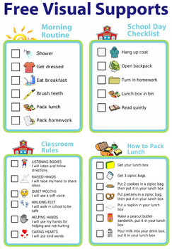 Visual Supports: Morning Routine, School Day Start, Classroom Rules ...