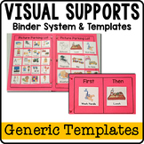 Visual Supports - Printable, Binder System - GENERIC TEMPLATES