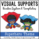 Visual Supports - Printable, Binder System - SUPERHERO THEME