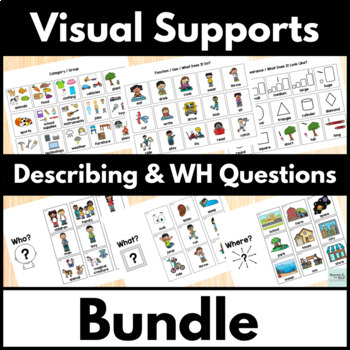 Preview of Visual Supports for Describing and WH Questions Bundle for Speech & Language