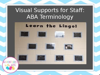 Preview of Visual Supports for Staff - ABA Terminology