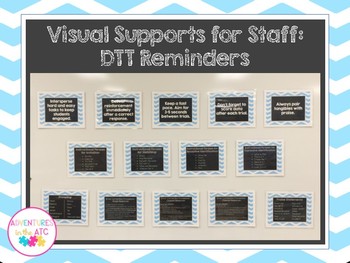 Preview of Visual Supports for Staff - DTT Reminders