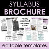 Visual Syllabus Brochure - Engaging Editable Templates - C