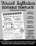 Visual Syllabus Editable Template -- Create your own -- GR