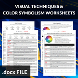 Visual Techniques and Color Symbolism Worksheets