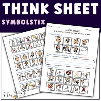 Preview of Visual Think Sheet~Symbolstix (PDF & EASEL)