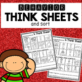 Behavior Reflection Think Sheet for Classroom Management