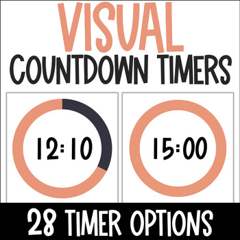 Preview of Visual Timers - Calm Orange - Digital Countdown - Classroom Management Tool