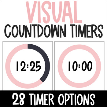 Preview of Visual Timers - Calm Pink - Digital Countdown - Classroom Management Tool