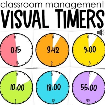 Preview of Visual Timers for Time Management BUNDLE | Classroom Management Digital Resource