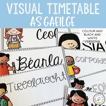 Preview of Gaeilge Visual Timetable