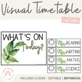 Visual Timetable | Botanical Decor | Modern Greenery Farmh
