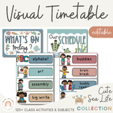 Visual Timetable | Cute Sea Life Classroom Decor | Editable