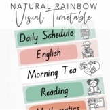 Visual Timetable Daily Schedule - Natural Rainbow
