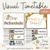 Visual Timetable & Daily Schedule | Daisy Gingham Neutrals