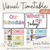 Visual Timetable | SIMPLE PASTELS | Editable Classroom Decor