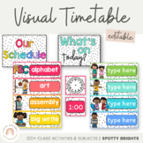 Visual Timetable | SPOTTY BRIGHTS | Editable
