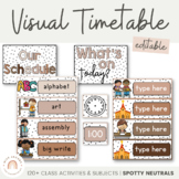 Visual Timetable | SPOTTY NEUTRALS | Editable
