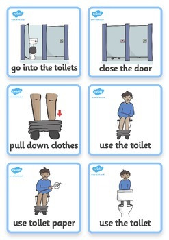Visual Timetable (Using The Toilet - Boys) by Twinkl Printable Resources