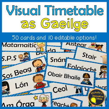 Preview of Visual Timetable as Gaeilge - Landscape
