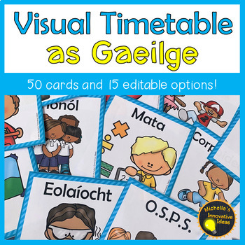 Preview of Visual Timetable as Gaeilge - Square