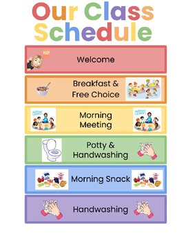 Preview of Visual Toddler Classroom Schedule