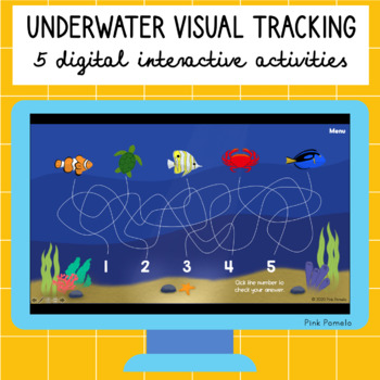 Preview of Visual Tracking 5-in-1 Digital Interactive Activities