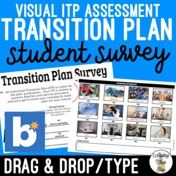 Preview of Visual Transition Plan (ITP) Student Survey Boom Cards