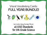 Visual Vocabulary Cards BUNDLE: All GSE 5th Grade Science 