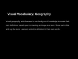 Visual Vocabulary: Geography
