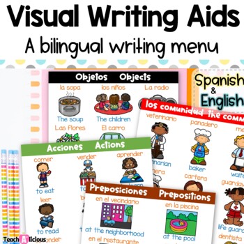 Preview of Visual Writing Aids | A Bilingual Writing Menu with Visual Support