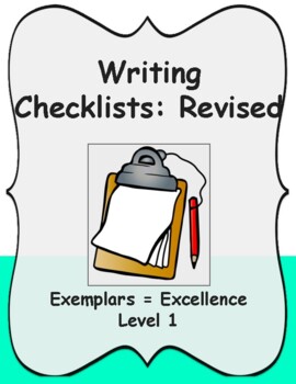 Preview of Visual Writing Checklist: Editing Level 1