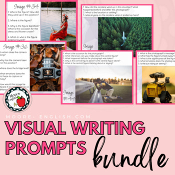 Preview of Visual Writing Prompts Bundle (700 images, 500+ questions) / 9 volumes, 1 price