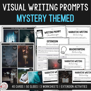 Preview of Visual Writing Prompts - Practice Narrative Writing Mystery Edition