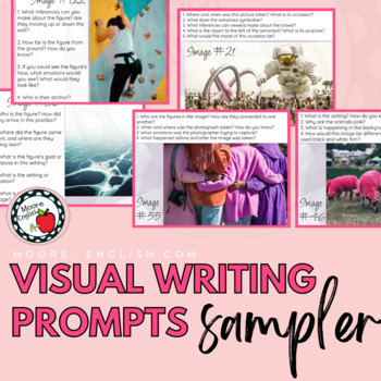 Preview of Visual Writing Prompts Sampler (36 images, 100+ Questions)