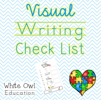 Preview of Visual Writing Check List Autism Support (ASD)