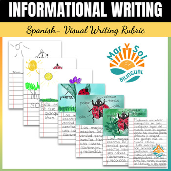 Preview of Visual Writing Exemplar Informational Nonfiction text in Spanish No ficción