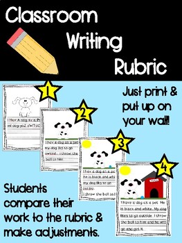 Preview of Visual Writing Rubric - Student Self Assessment