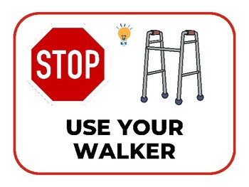 Preview of Visual aids for use of assistive devices - walker, cane