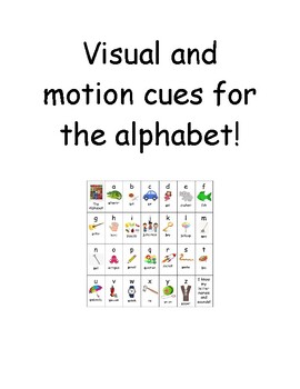 Visual and Motion Cues for Letter sounds