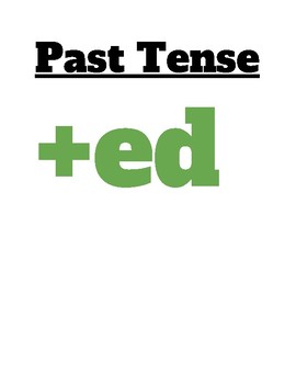 Preview of Visual cue for regular past tense