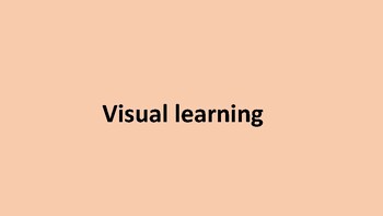 Preview of Visual learning