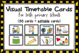 Visual timetable for Irish classrooms with editable cards
