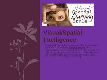 Preview of Visual/Spatial Intelligence PowerPoint