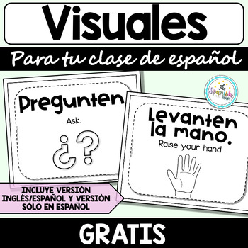 Preview of Visuales para Clase de Español / Spanish Class Visuals / EDITABLE