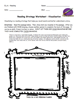  Visualization - A Reading Strategy Worksheet by Using Your 
