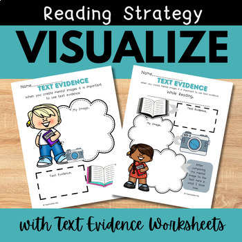 Preview of Reading Strategy - Visualizing with Text Evidence - Worksheet