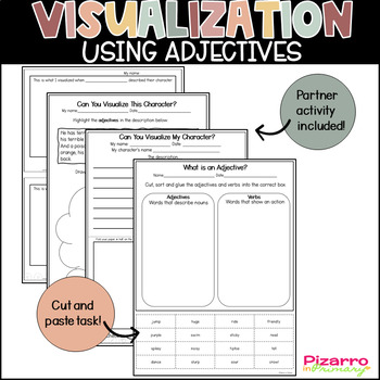 Preview of Visualizing Adjectives, Visualization Reading Strategy, 1st 2nd 3rd