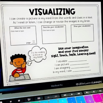 Visualizing Anchor Chart and Graphic Organizer for Reading Comprehension