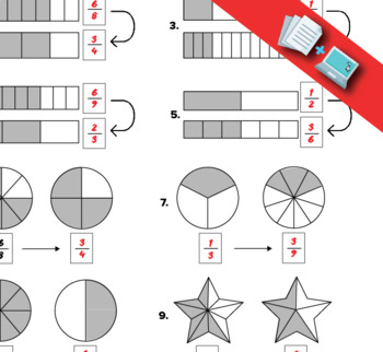 Preview of Visualizing Equivalent Fractions with Models!